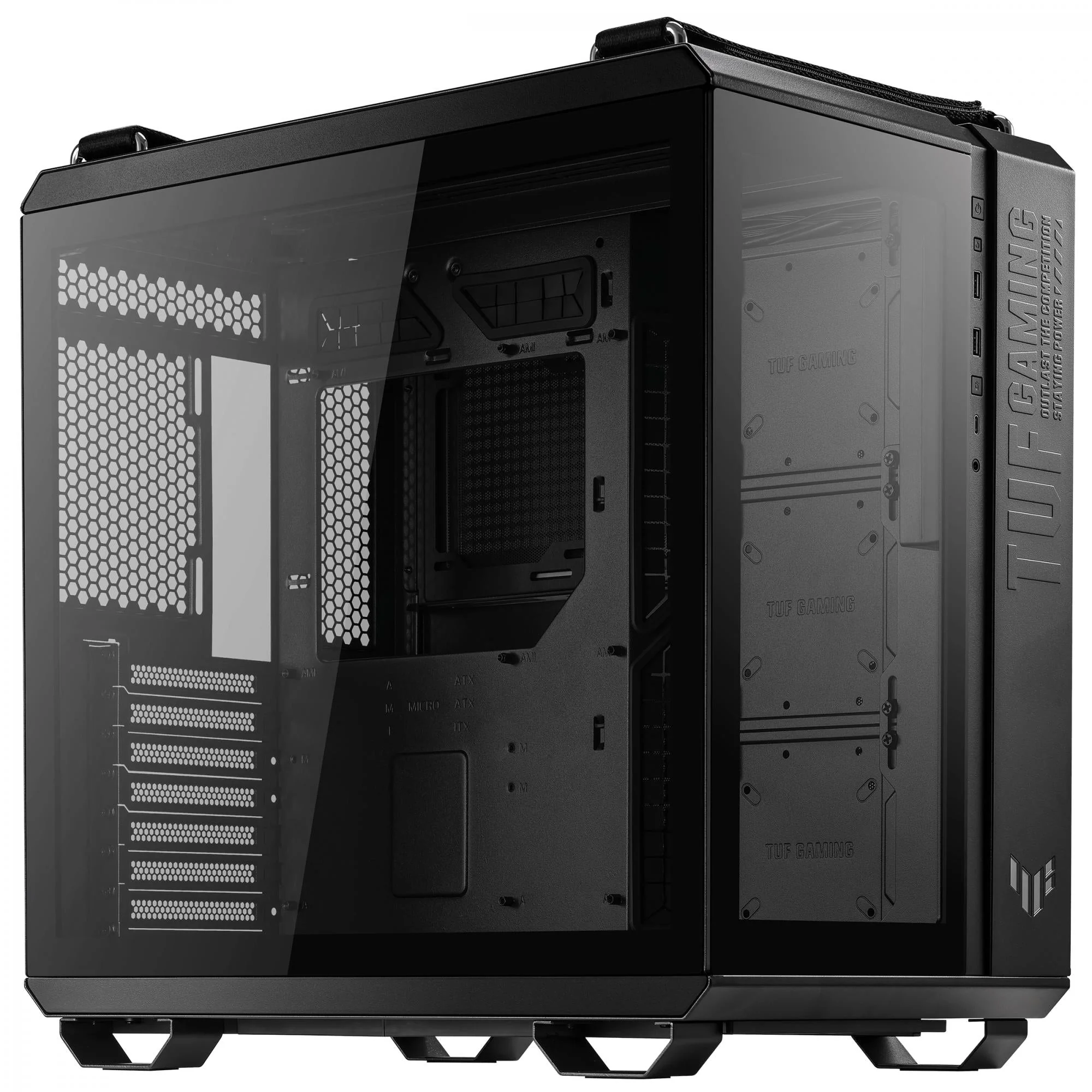 ASUS TUF Gaming GT502 Tempered Glass Dual Chamber Case Black