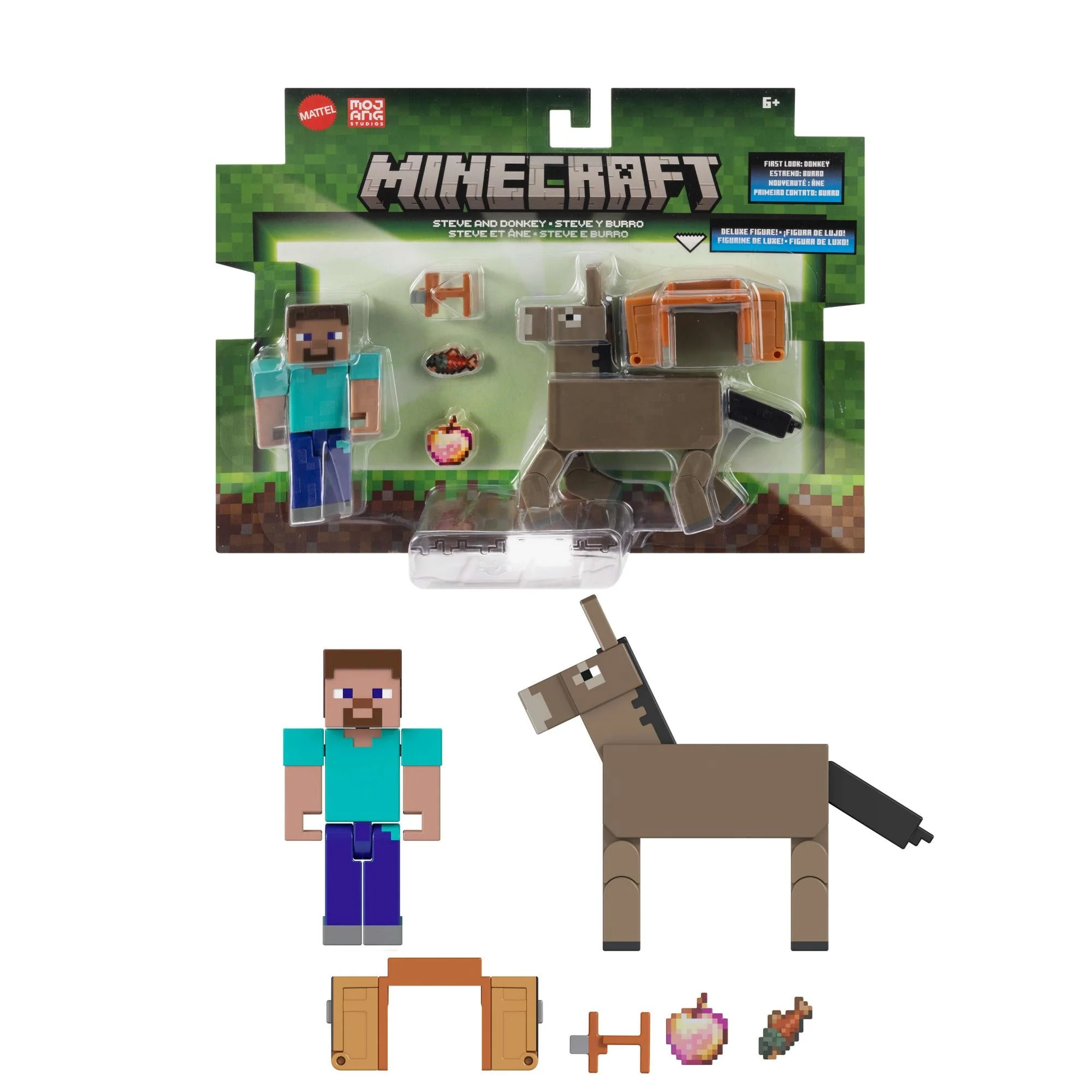 Minecraft Core Figur 2-Pack – Steve & Donkey