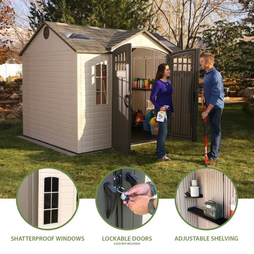 LIFETIME 10 FT. X 8 FT. OUTDOOR STORAGE SHED