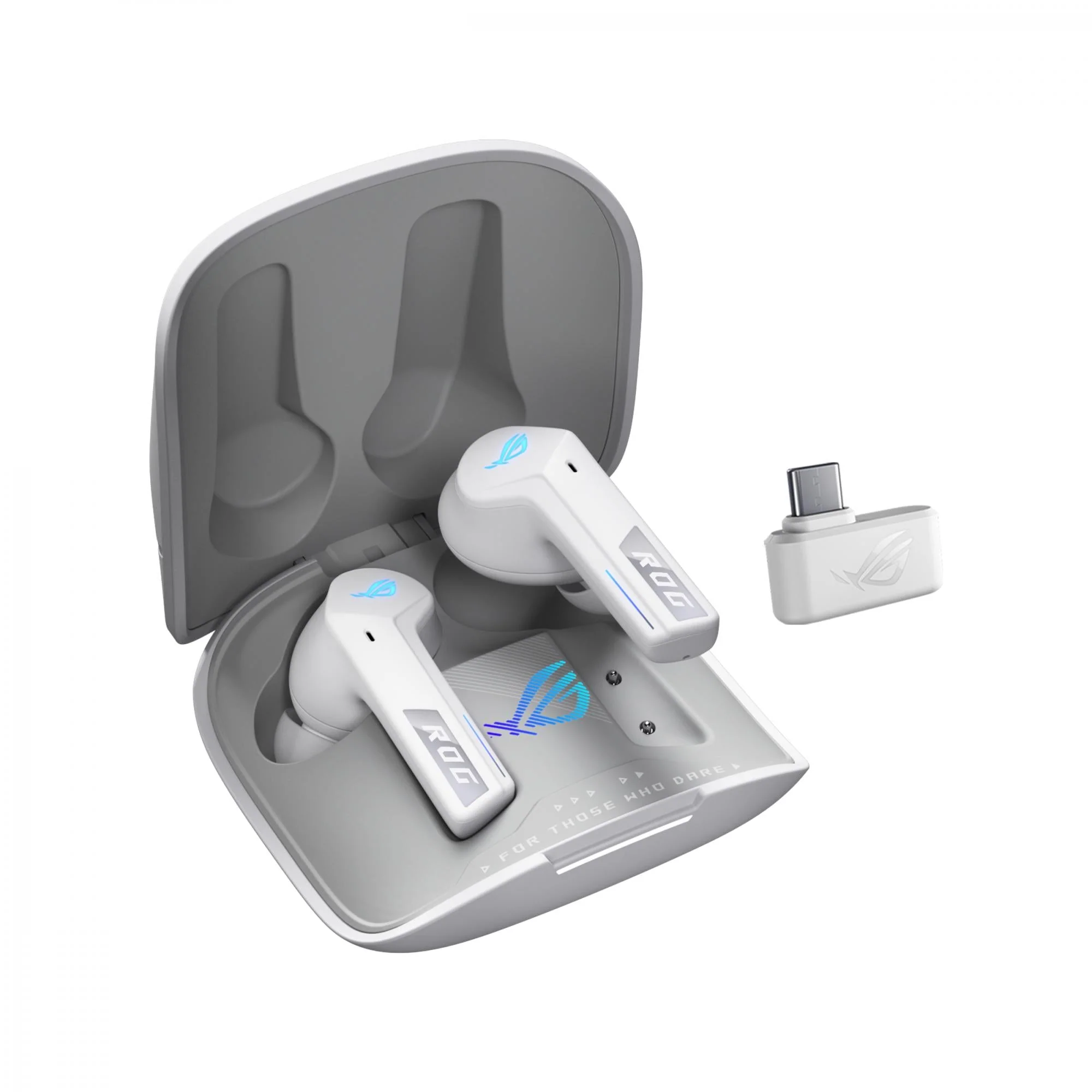 ASUS ROG Cetra True Wireless SpeedNova Headphones. 2.4 GHz & Bluetooth 5.3 - White