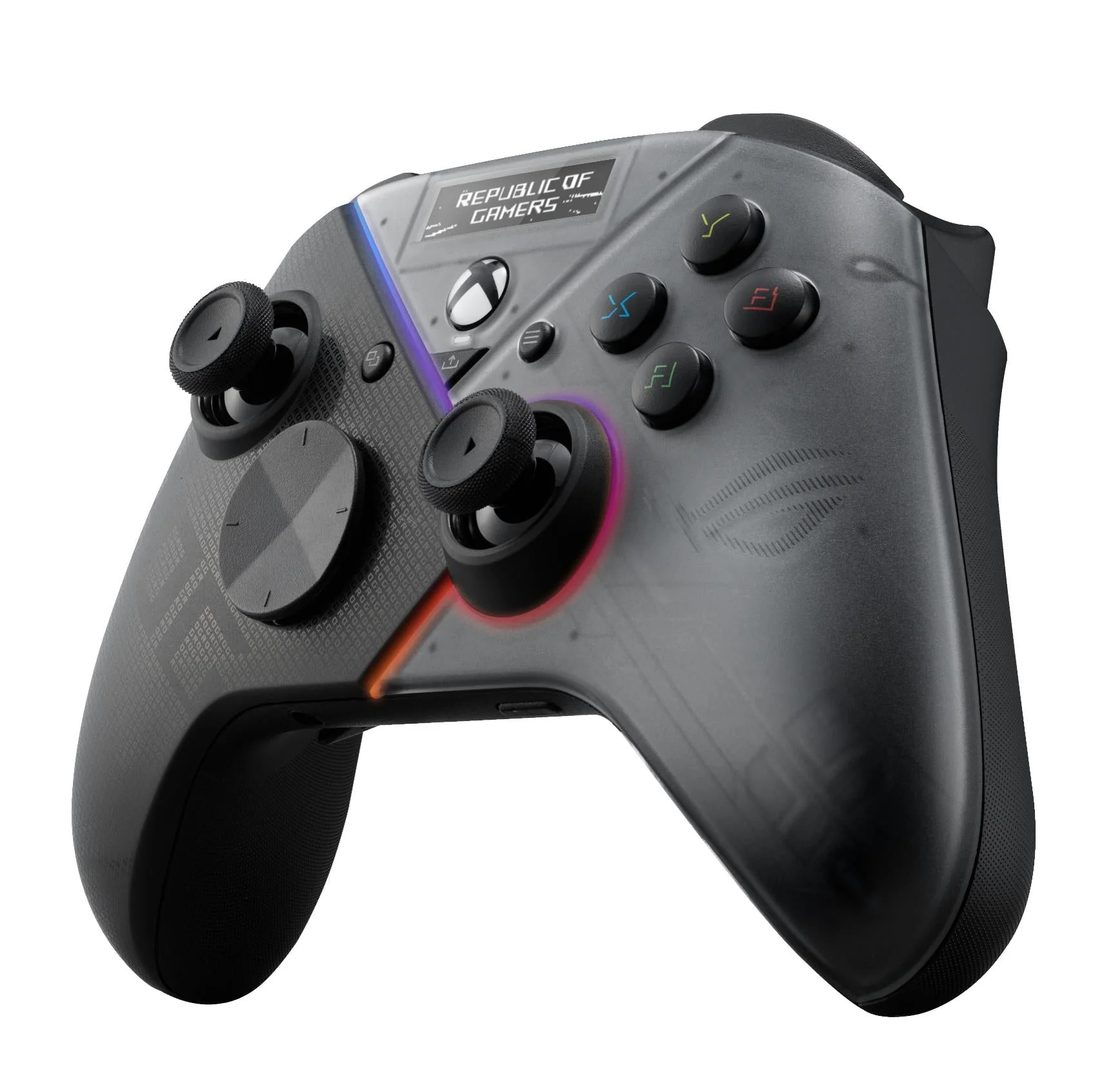 ASUS ROG Raikiri PRO (GD300X) PC Gamepad. Officially licences Xbox controller with OLED display
