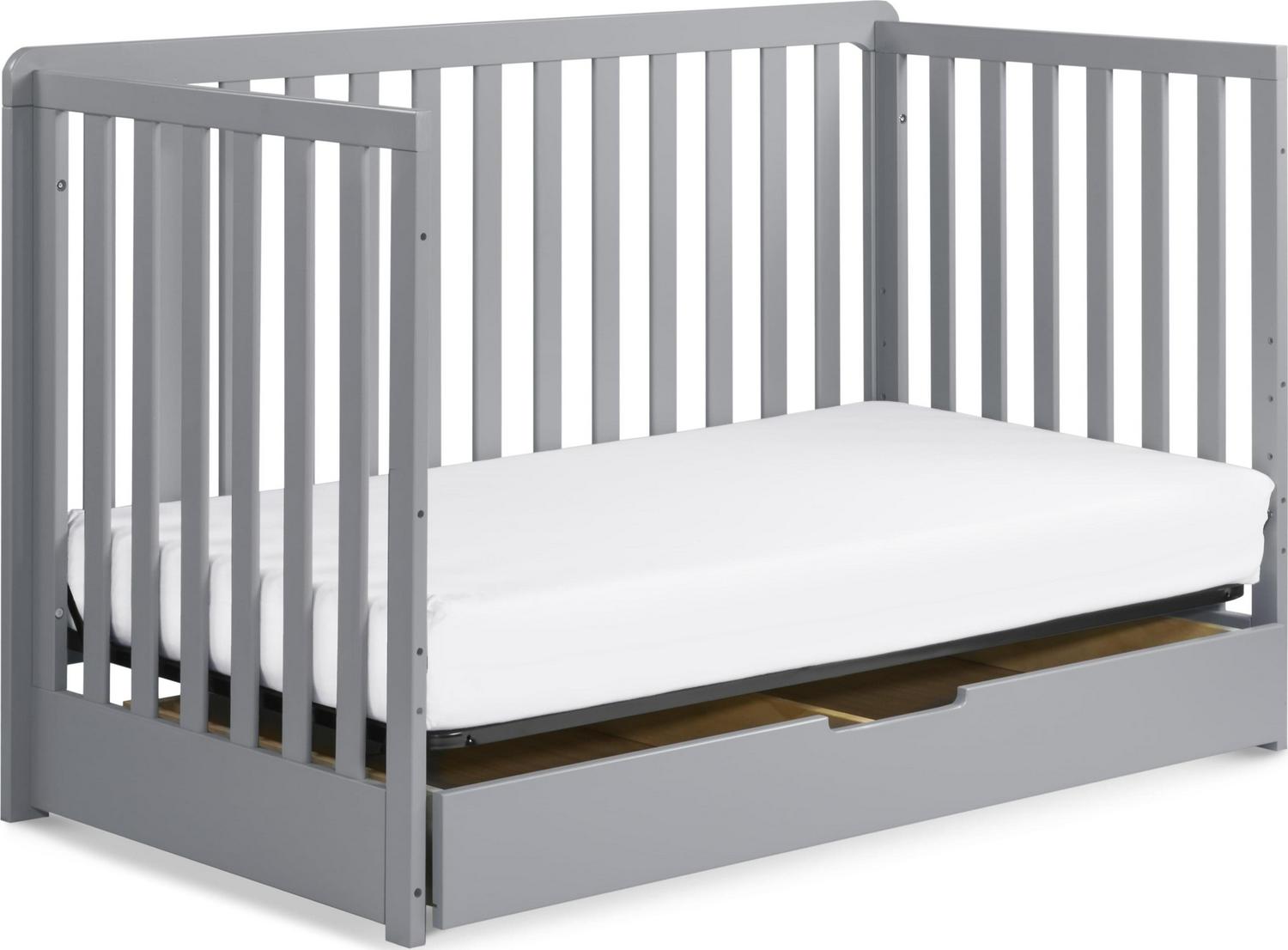 Carter-s by DaVinci Colby 4-in-1 Convertible Crib with Trundle Drawer in Gray