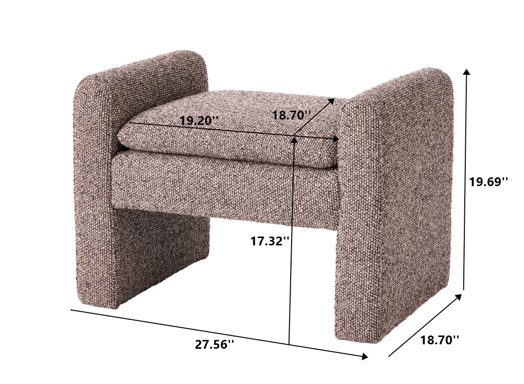 Better Homes & Gardens Emerson Ottoman, Cream