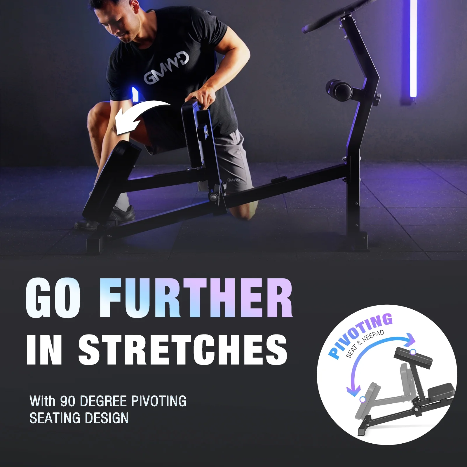 Syedee Stretch Machine, Full Body Stretching Equipment for Flexibility Training, Adjustable Leg Stretcher Machine, Lower Back Stretcher, Flexibility Trainer for Home Gym, Improve Mobility & Posture