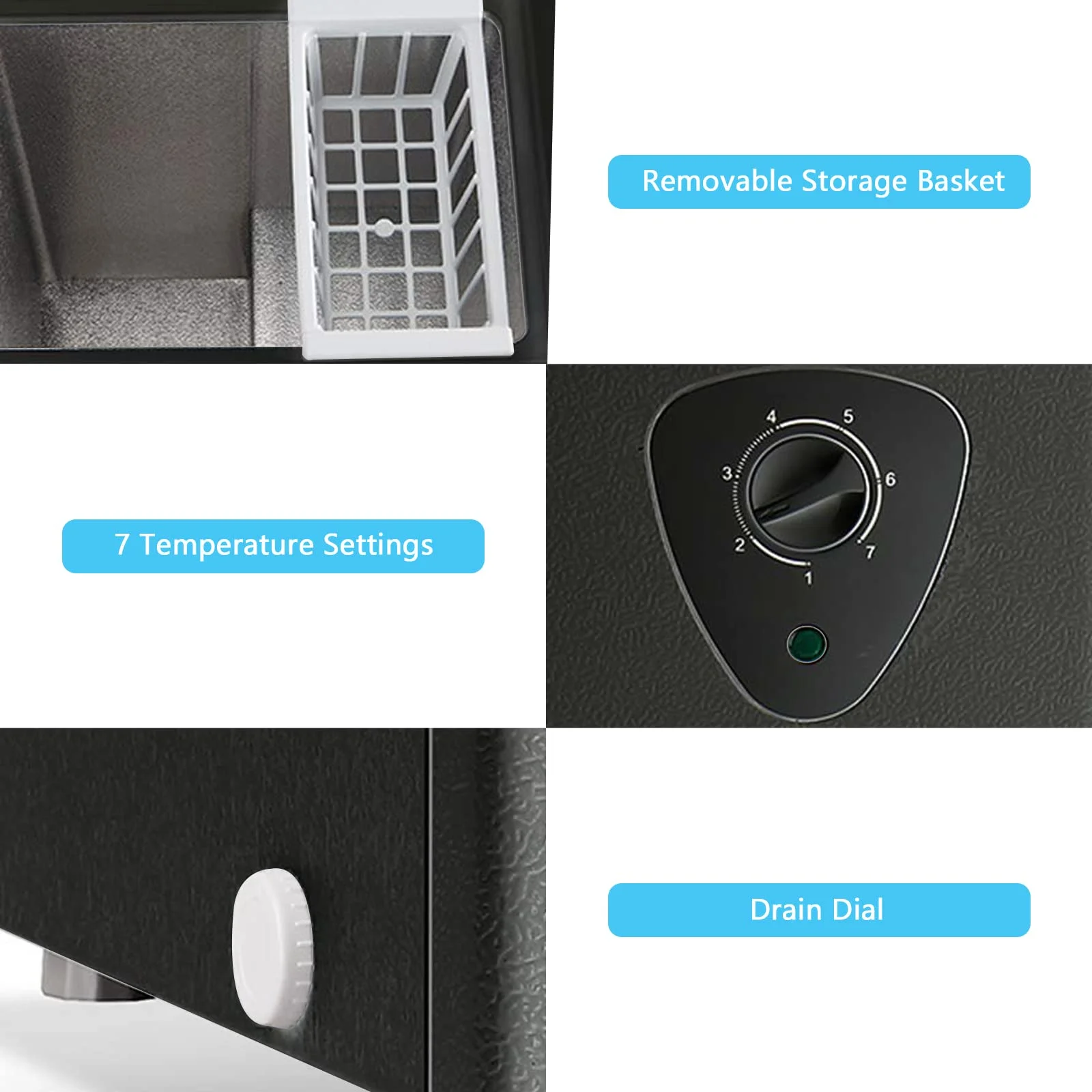 WANAI 3.5 Cu.ft Freezer, Chest Freezer, Deep Freezer with Top Open Door