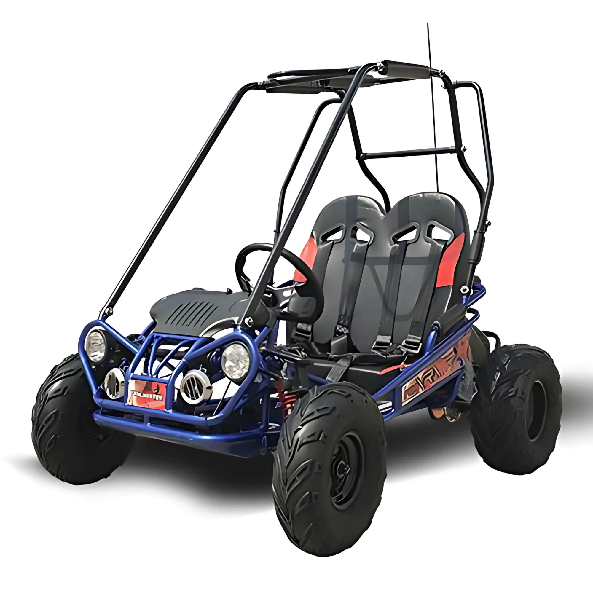 Trailmaster Ultra Mini XRX+ Go Kart Buggy, High Back Seats, Adjustable for Younger Riders, Throttle Limiter and Kill Remote. with Pre-Assembled Version Now! (Plus, Green)