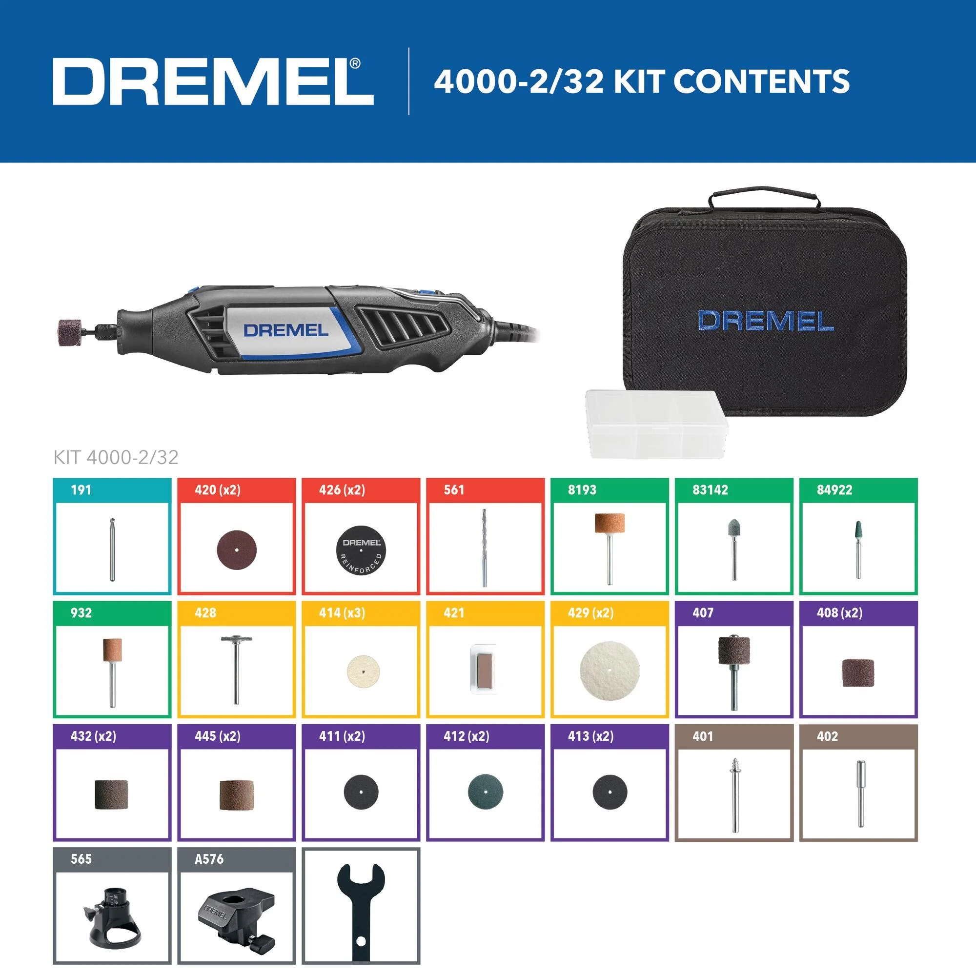 Dremel 4000-2/32 1.6 AMP Corded Rotary Tool Kit