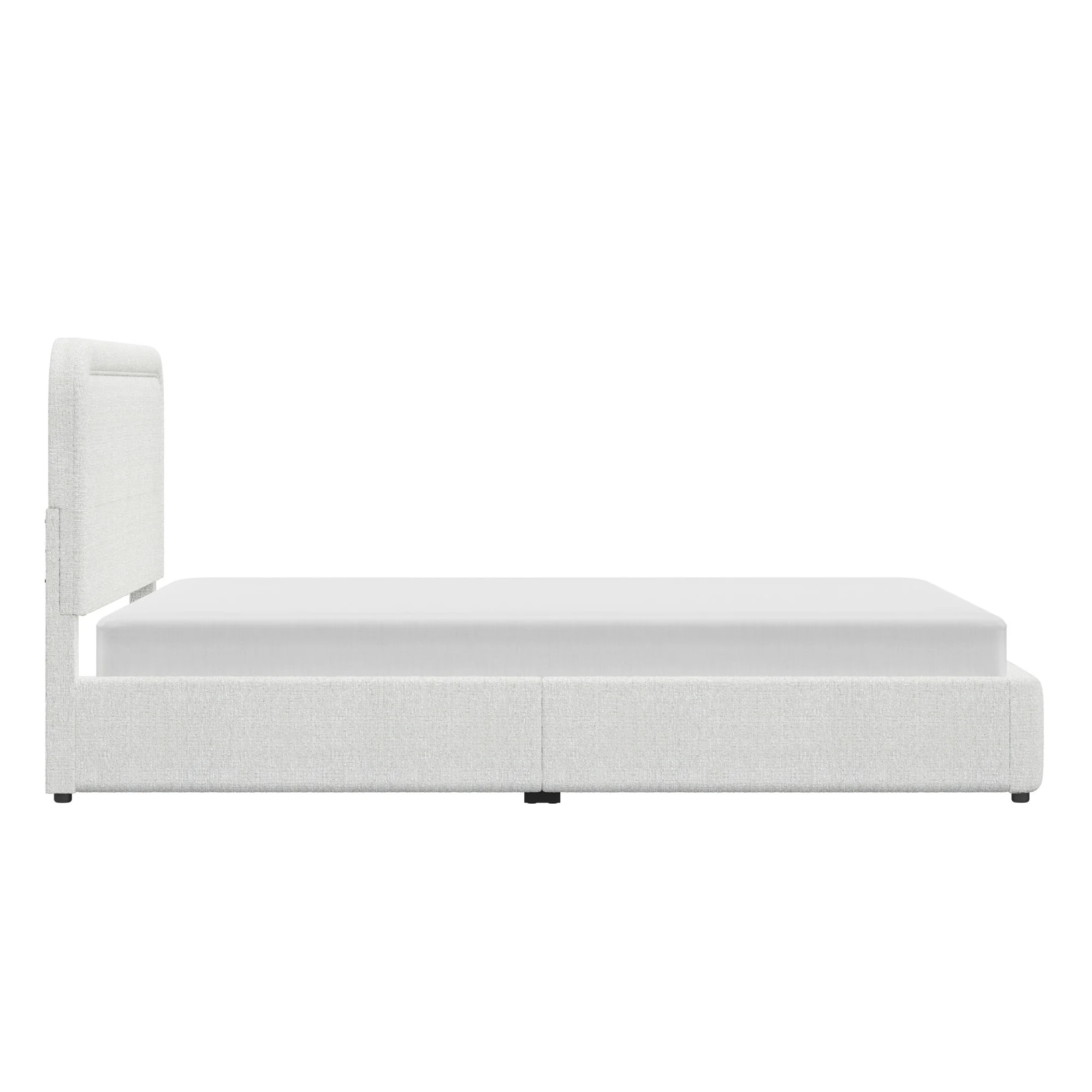 Better Homes & Gardens Juliet King Boucle Platform Bed, Ivory