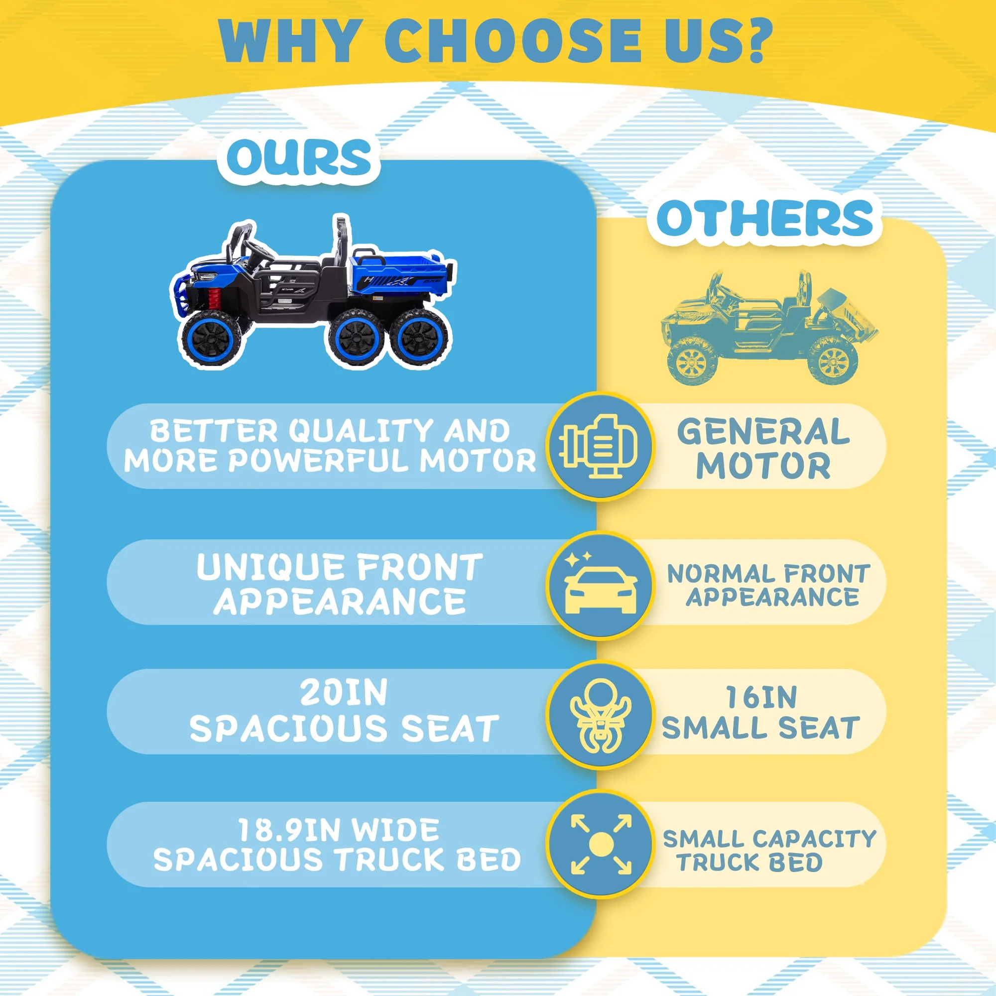 Xuanlur 24V 2 Seater Kids Ride on Car Truck, Ride on UTV W/ 2x200W Motor, 24 Volt Ride on Toys W/ Dump Bed/Shovel, Electric Car for Kids W/ Durable Tires, LED Light, Music, Remote Control, Black