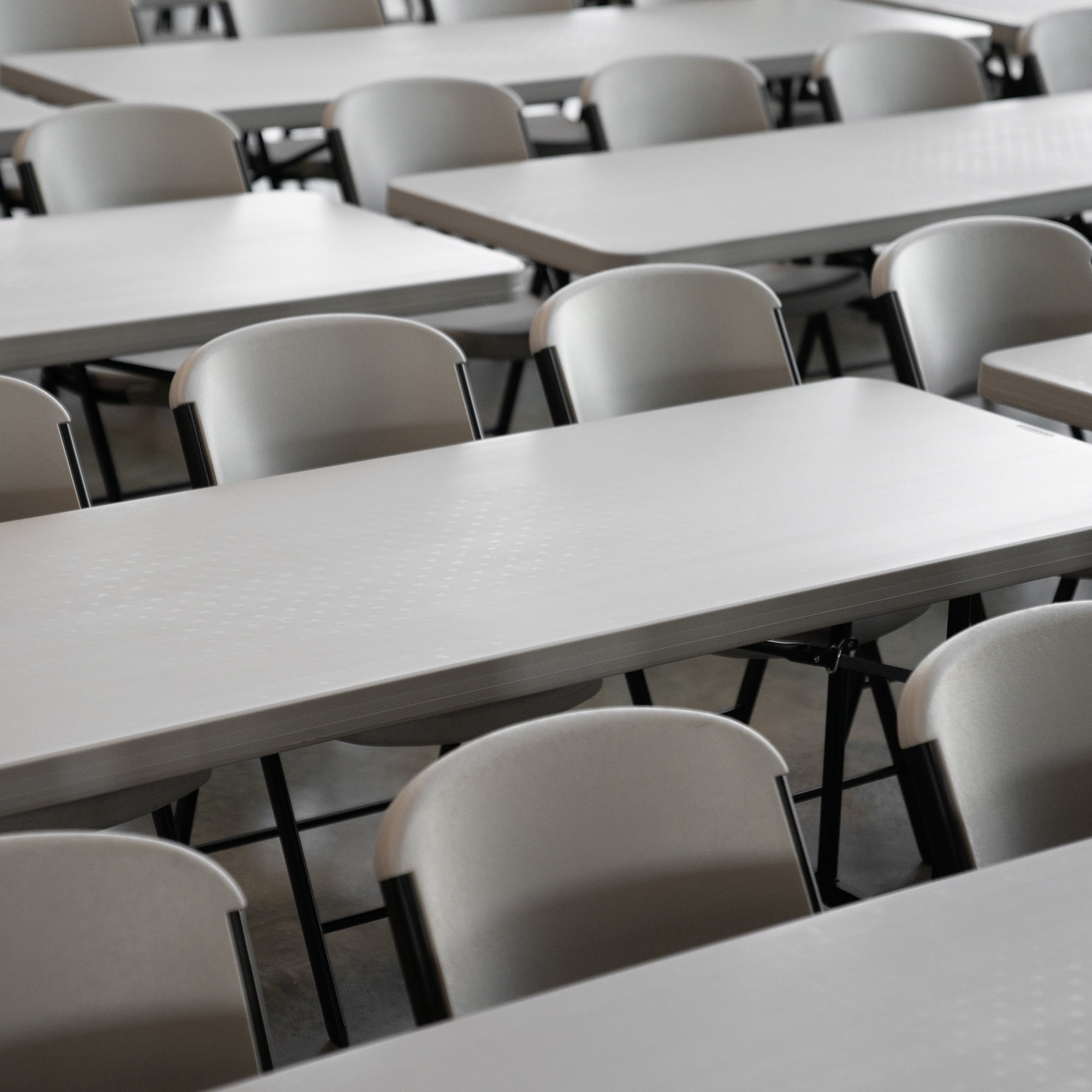 Lifetime Folding Chair, Indoor/Outdoor Commercial, White Granite, 4 Pack (42804)