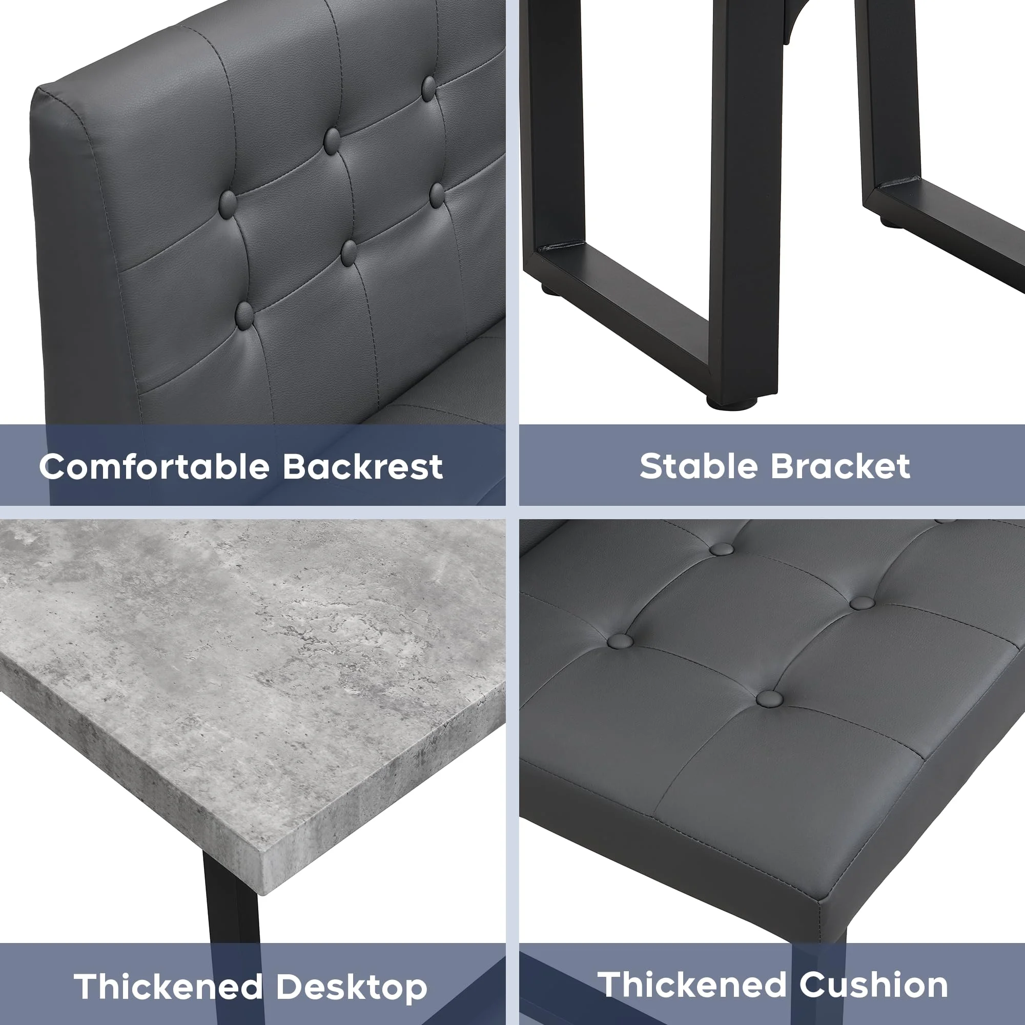 brafabhome 71.6inch Corner Dining Breakfast Nook with Table and Bench Modern Table Set for Kitchen Dining Room