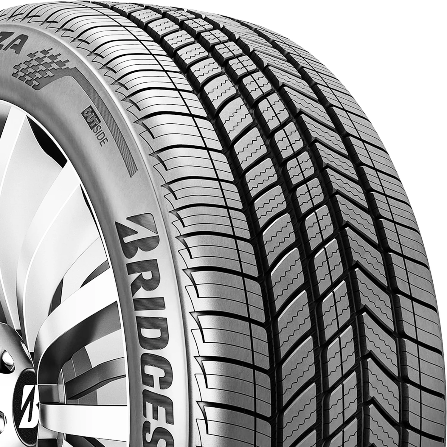 Set of 4 (FOUR) Bridgestone Turanza Quiettrack 225/60R16 98H A/S All Season Tires Fits: 2010 Subaru Outback 2.5i, 2005 Subaru Outback i