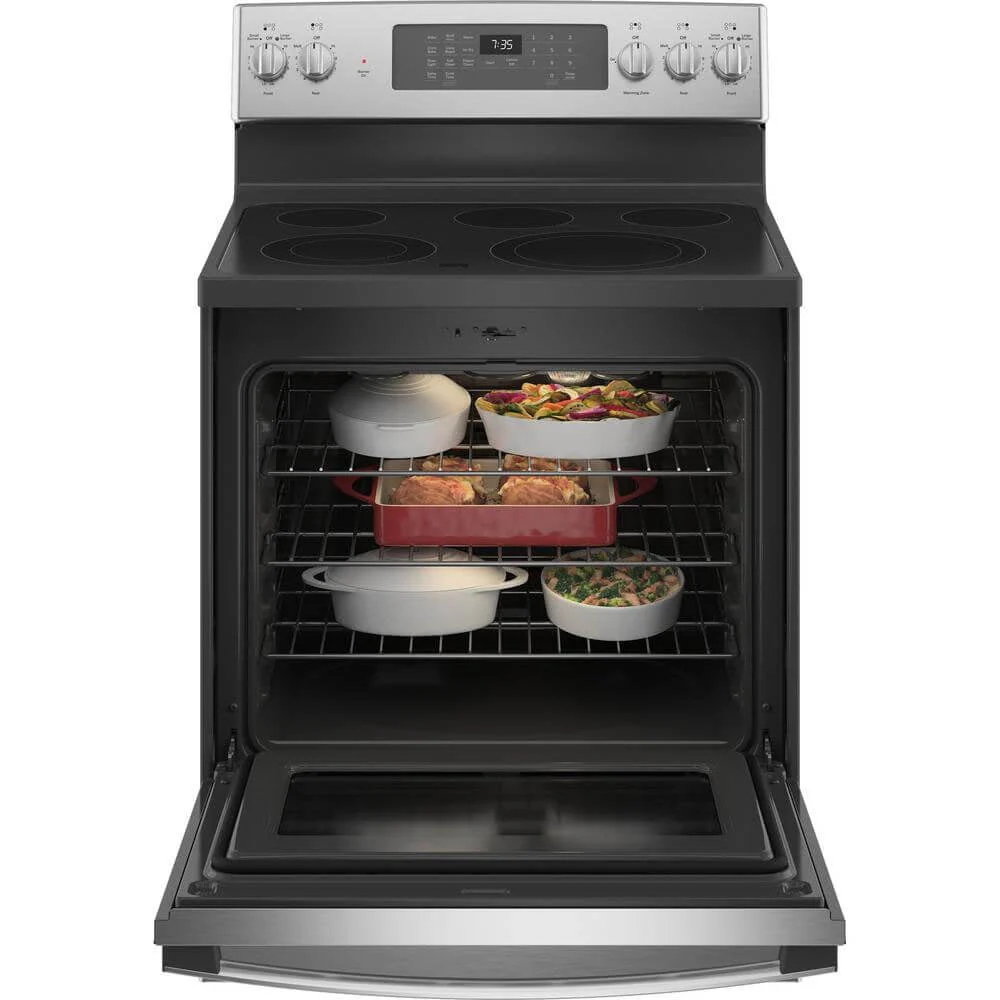 GE JB735SPSS 5.3 Cu. Ft. Stainless Steel Electric Convection Range with Air Fry