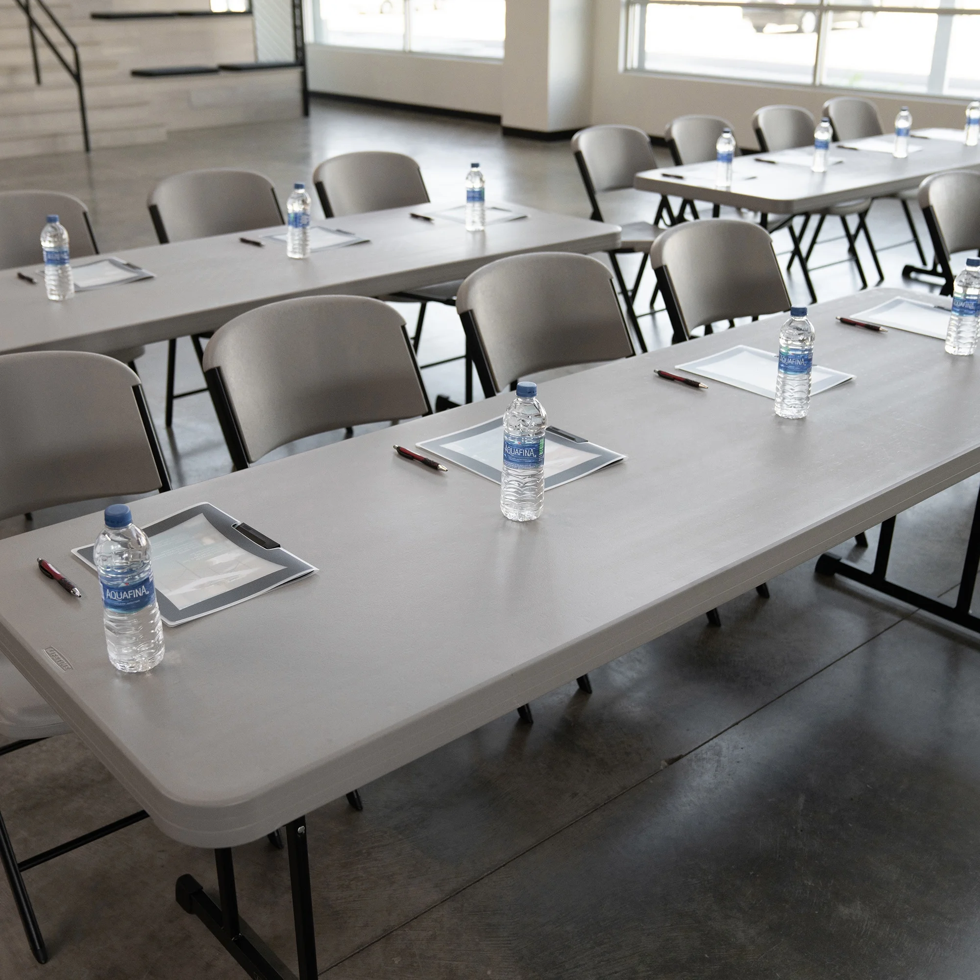 Lifetime Folding Chair, Indoor/Outdoor Commercial, White Granite, 4 Pack (42804)