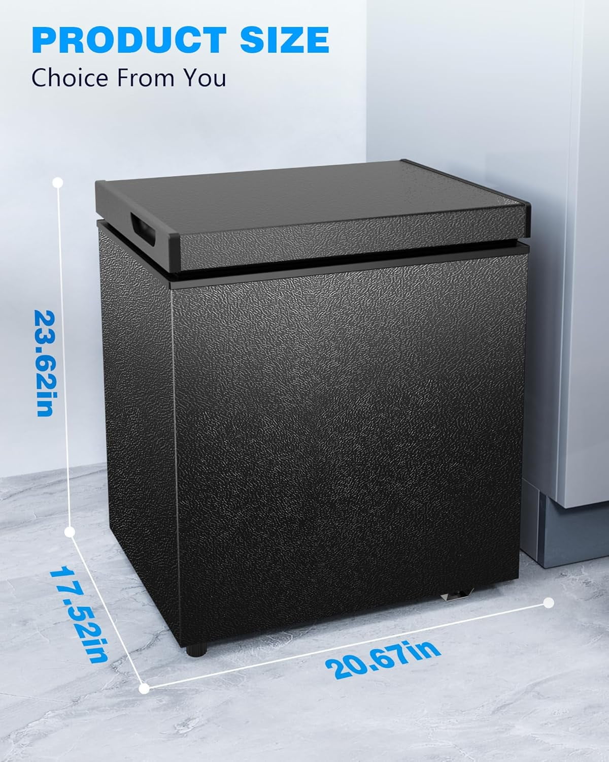 WAA 1.8 Cubic Feet Chest Freezer, Top Open Door, Free Standing