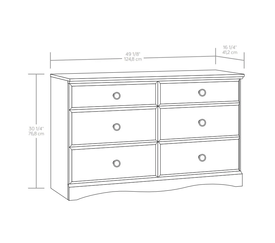 Mainstays Storybook Soft White Dresser, 49.13