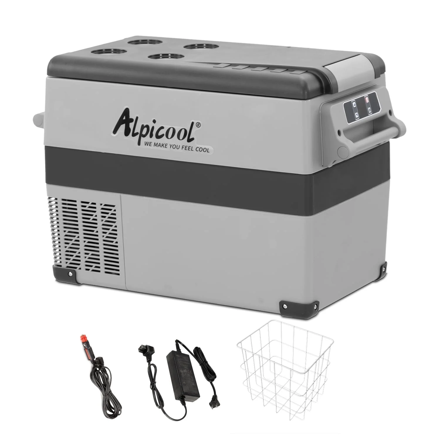 Alpicool CF55 Portable Refrigerator 12 Volt Car Freezer 58 Quart(55 Liter) Vehicle, Car, Truck, RV, Boat, Mini fridge freezer for Driving, Travel, Fishing, Outdoor -4��F to 68��F
