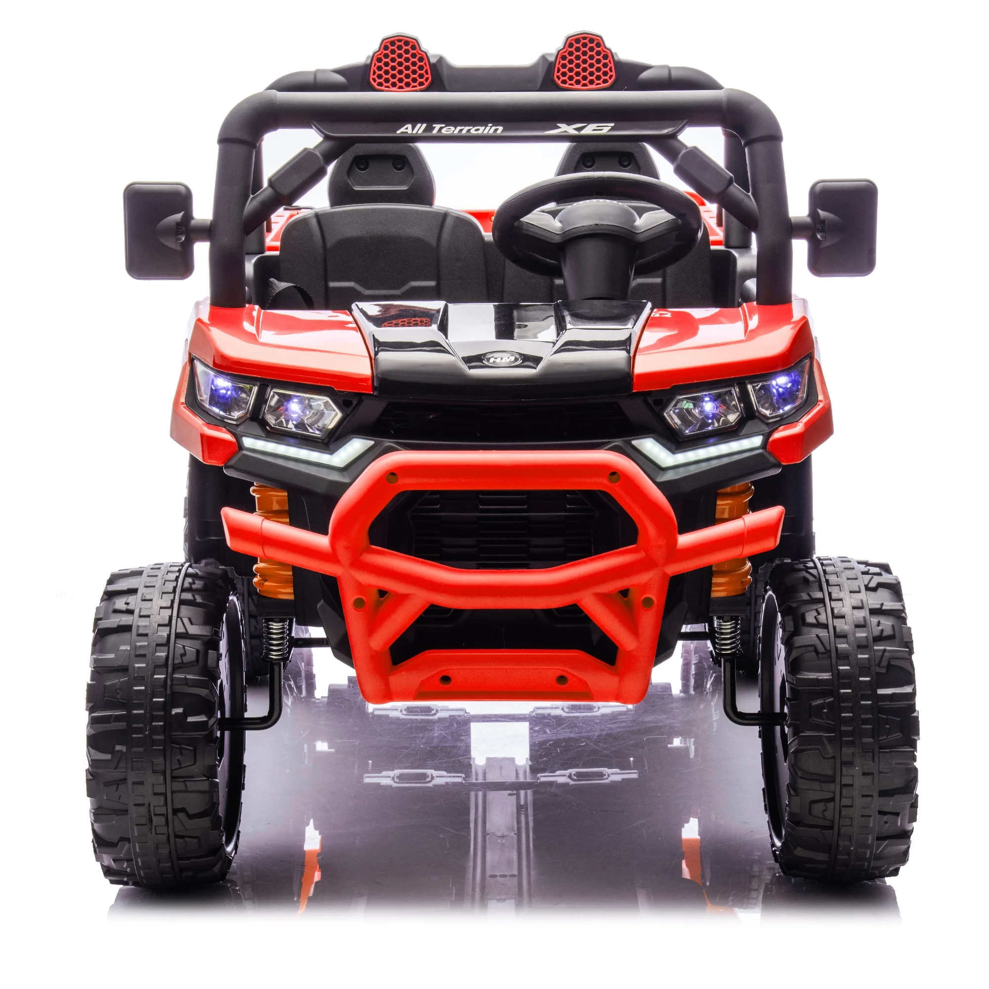 Xuanlur 24V 2 Seater Kids Ride on Car Truck, Ride on UTV W/ 2x200W Motor, 24 Volt Ride on Toys W/ Dump Bed/Shovel, Electric Car for Kids W/ Durable Tires, LED Light, Music, Remote Control, Black