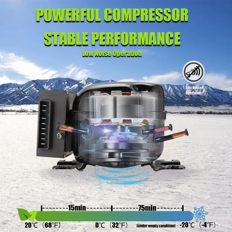 Alpicool CF55 Portable Refrigerator 12 Volt Car Freezer 58 Quart(55 Liter) Vehicle, Car, Truck, RV, Boat, Mini fridge freezer for Driving, Travel, Fishing, Outdoor -4��F to 68��F