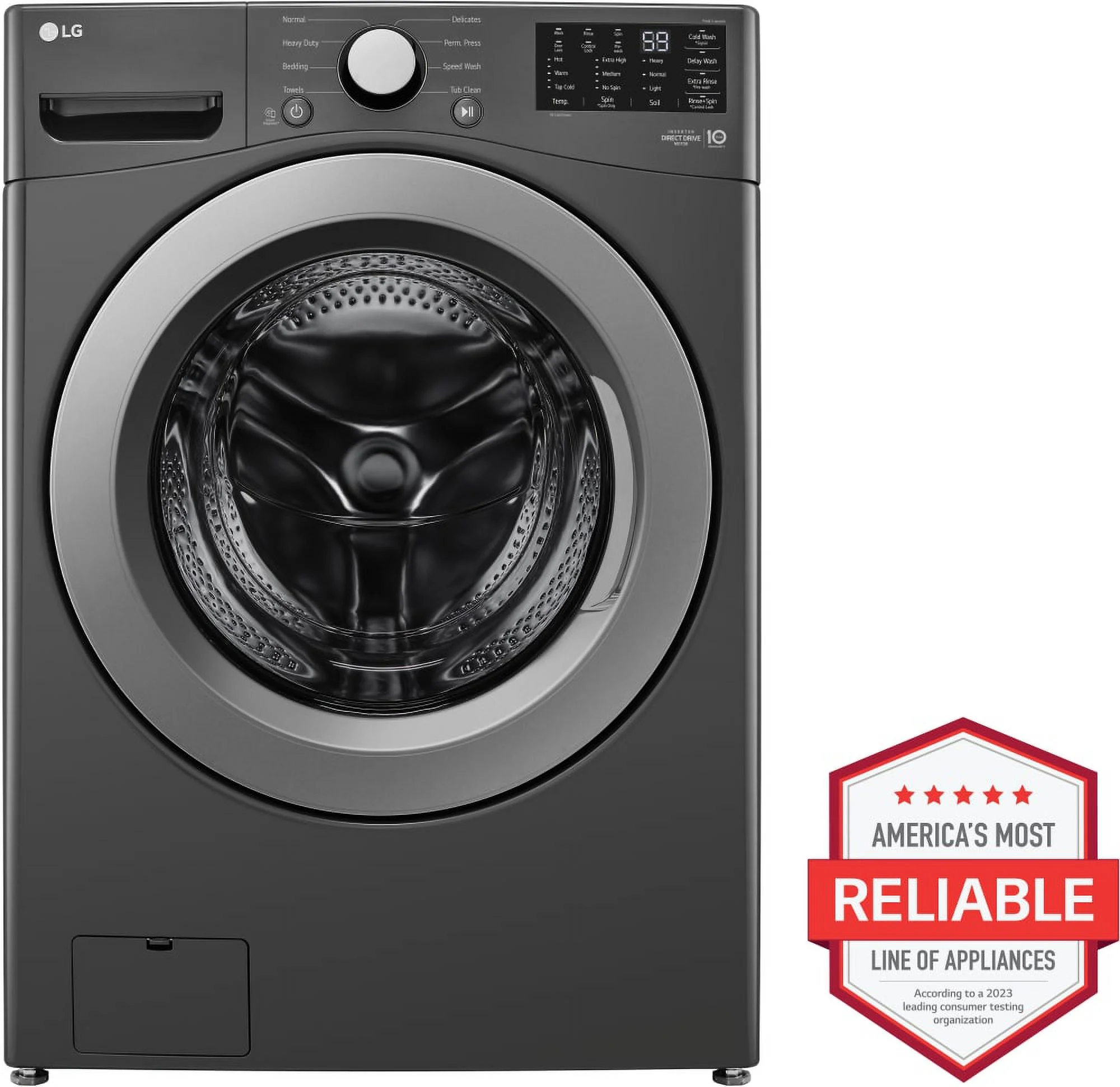 27 Inch Front Load Washer with 5.0 Cu. Ft. Capacity, 8 Wash Programs