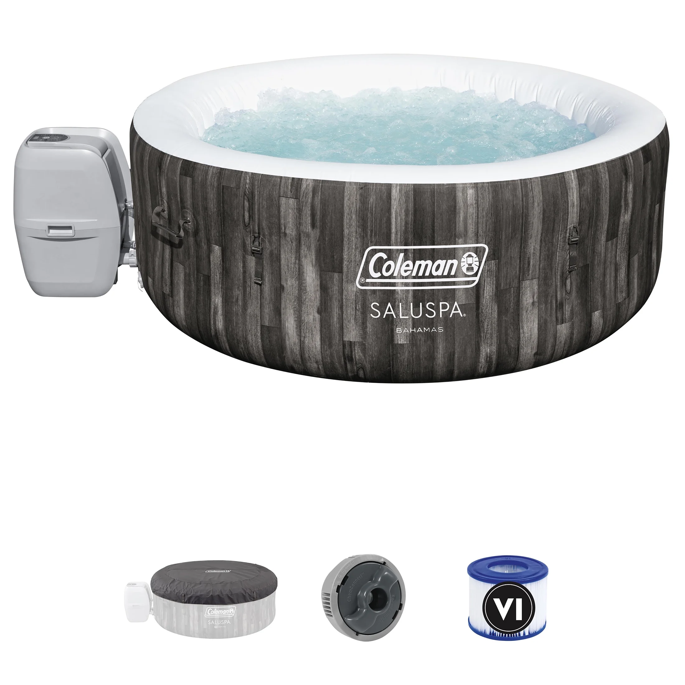 Coleman Bahamas AirJet Inflatable Outdoor Round Hot Tub 2-4 Person with Pump #P08411